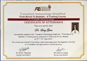 Read more about the article Successfully Completed the Transplant Immunology – A Training Course